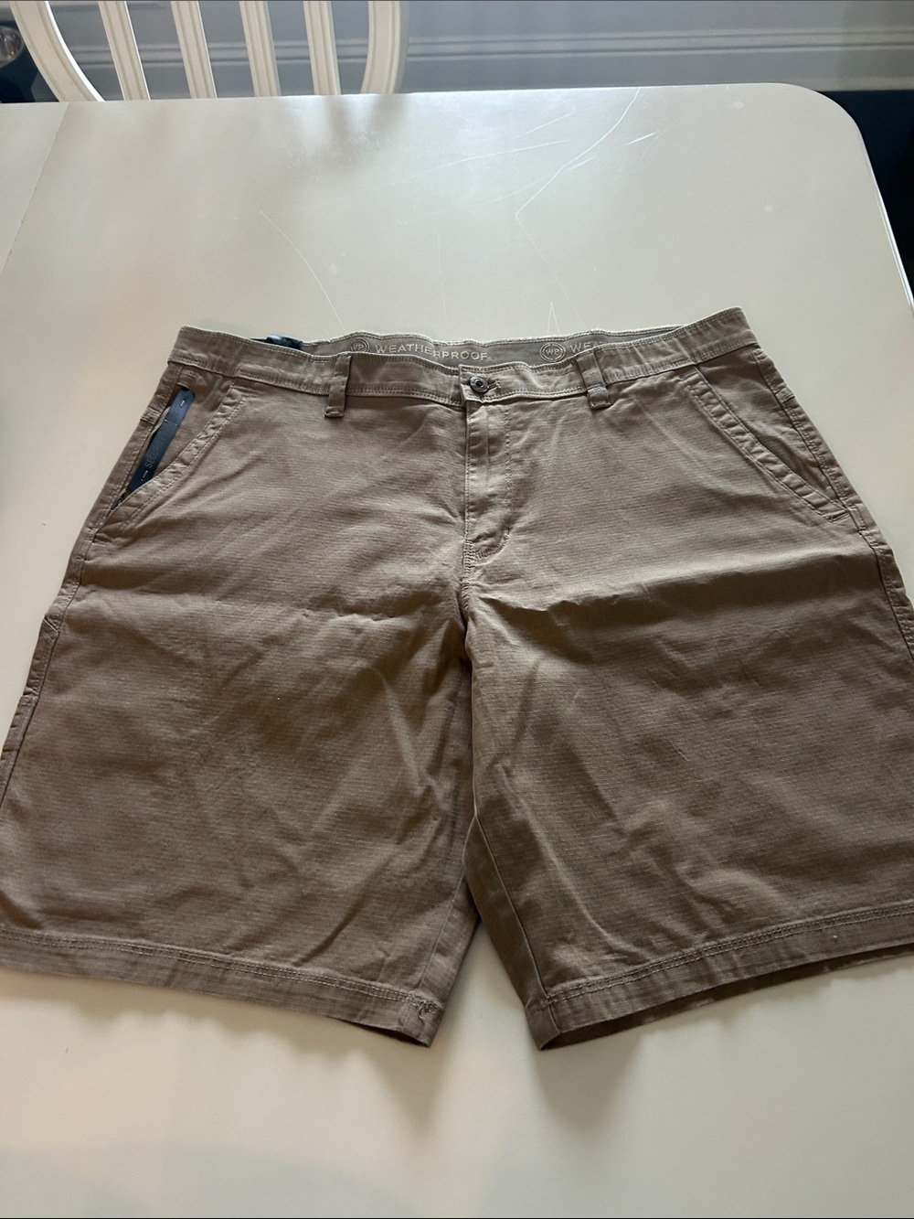 Weatherproof Men's Flat Front Shorts in Olive